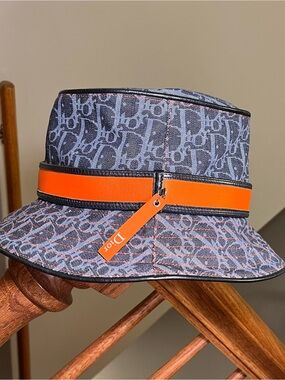Dior | Accessories | Christian Dior Trotter Bucket Hat Navy 58